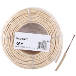 Manguera telefono 1 par 2x0.51mm2 Rollo 250 Metros