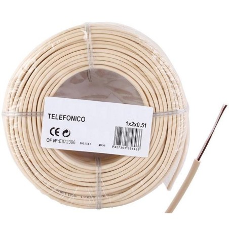 Manguera telefono 1 par 2x0.51mm2 Rollo 250 Metros