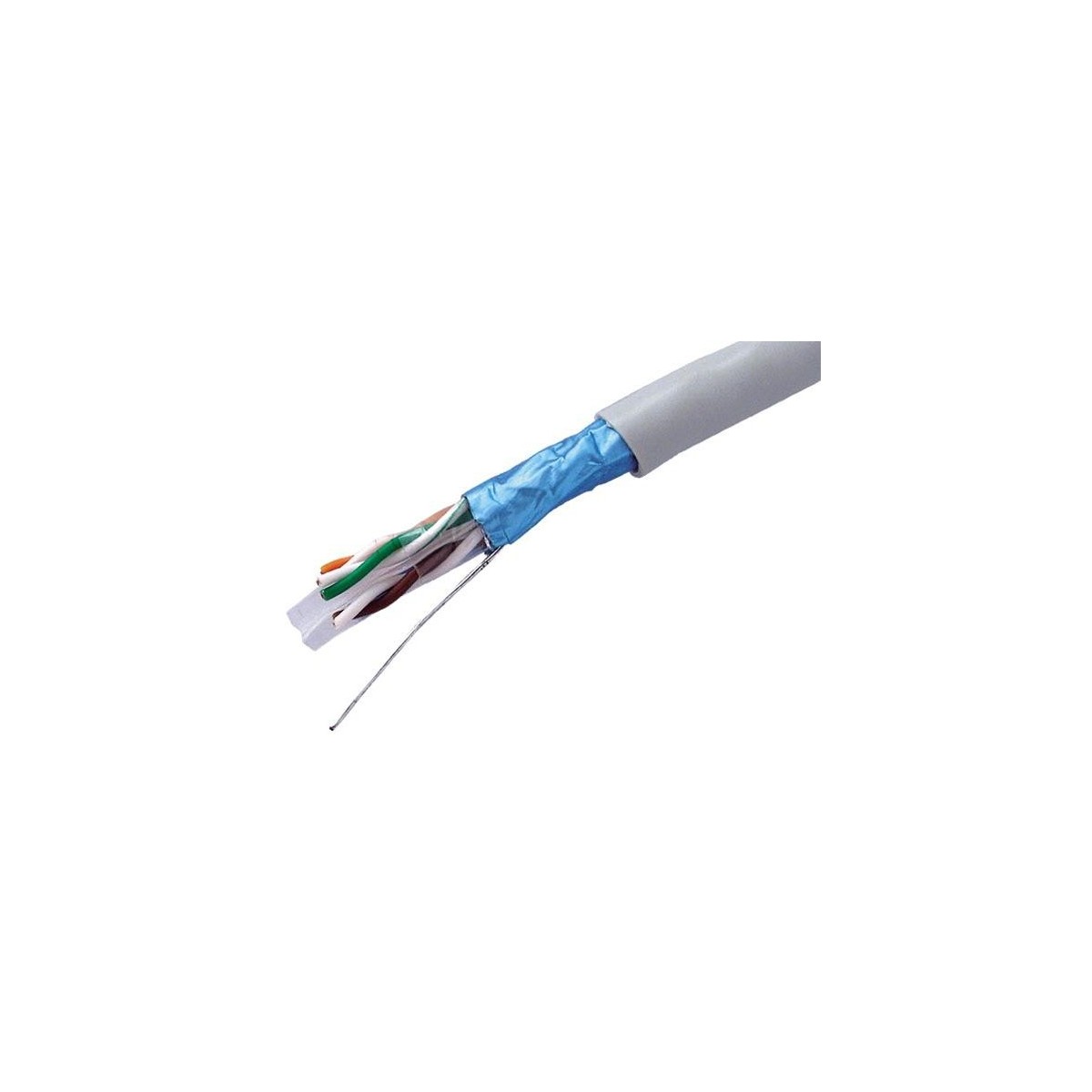 Cable de red RJ45 categoria 5e con malla FTP 4 pares rigido libre halogenos Televes 219502
