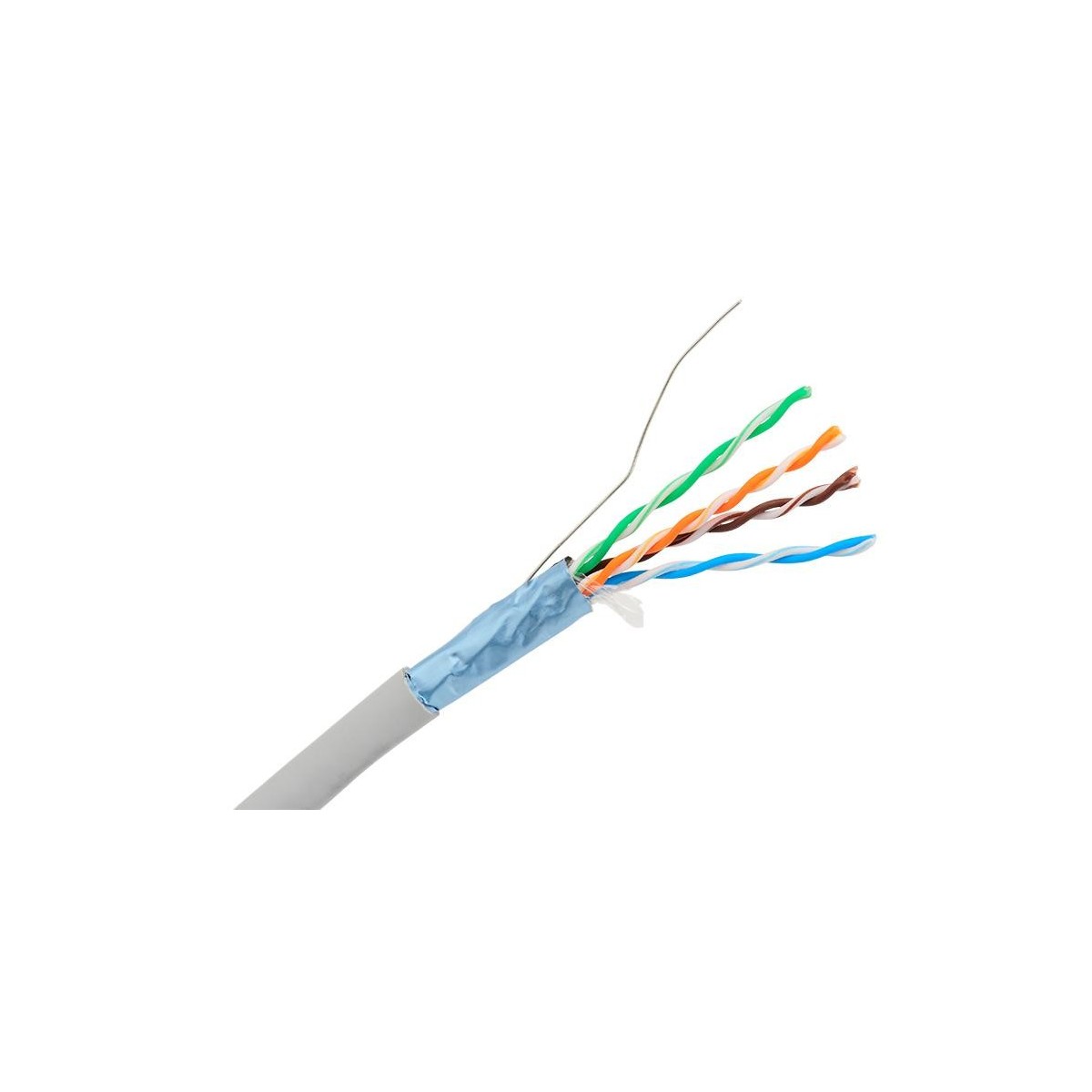 Cable de red RJ45 categoria 5e con malla FTP 4 pares rigido libre halogenos Televes 219502