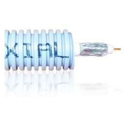 Tubo Precableado 20MM Gris + Cable TV Coaxial Rollo 75 Mts