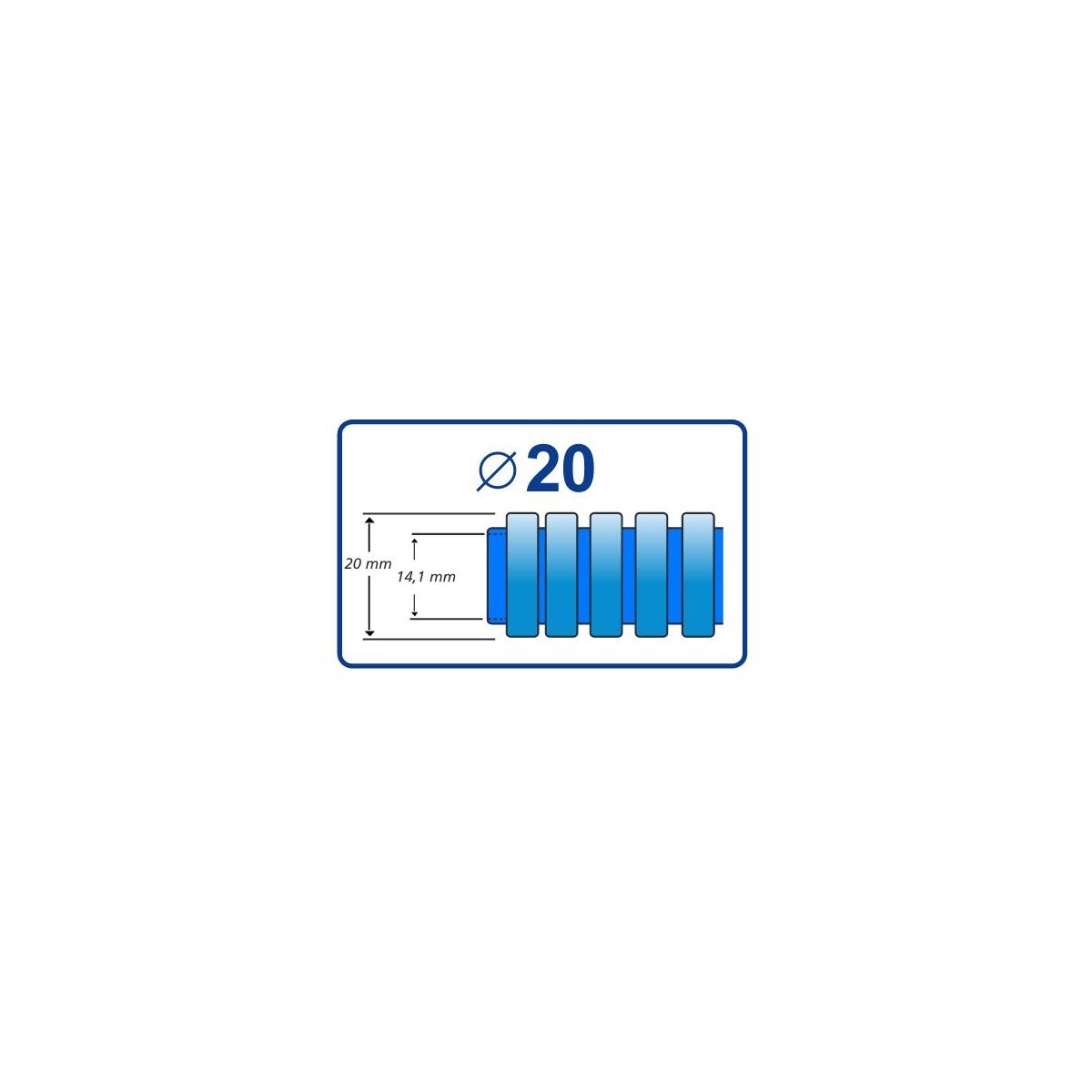 Tubo precableado 20mm + Cable de telefono 2 pares 2x2x0.51mm2 Rollo 50 Mts