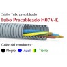 Tubo precableado 20mm + Cable flexible 750v 3x1.5mm2 a+n+t H07V-K Rollo 50 Mts