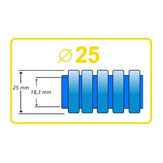 Tubo precableado 25mm + Cable flexible 750v 3x6mm2 a+n+t H07V-K Rollo 50 Mts
