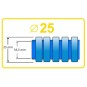 Tubo precableado 25mm + Cable flexible 750v 3x6mm2 a+n+t H07V-K Rollo 50 Mts