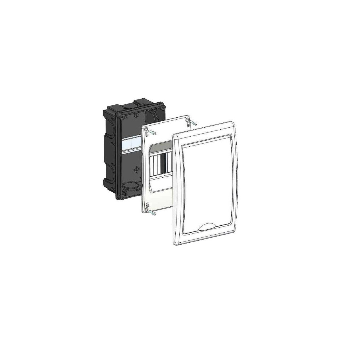 Caja ICP empotrar 4 elementos precintable puerta plena Solera