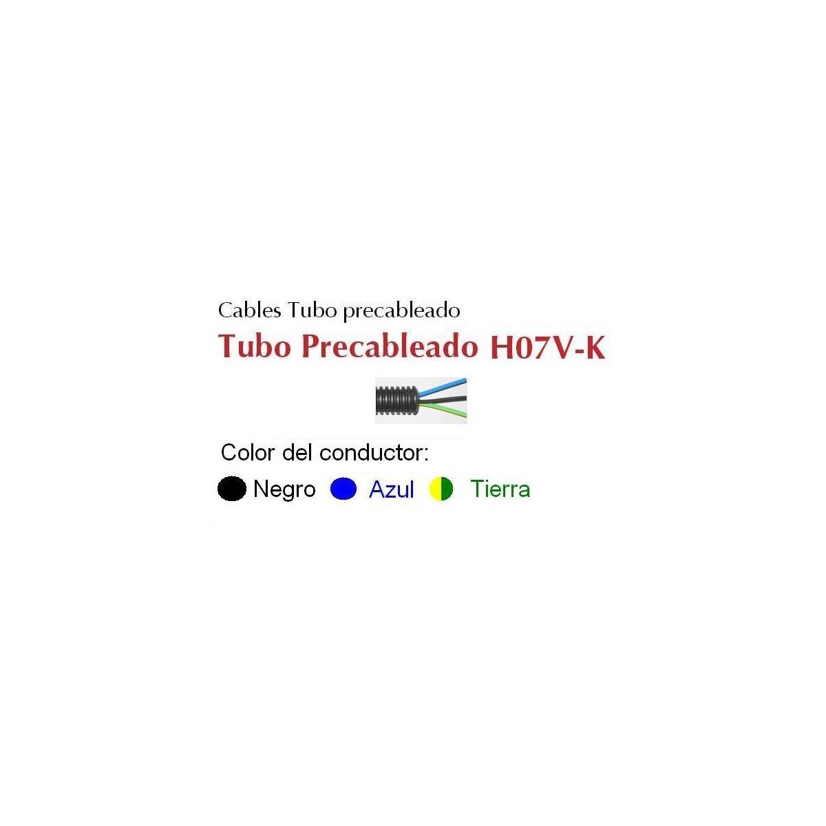 Tubo precableado 20mm + Cable flexible 750v 3x4mm2 a+n+t H07V-K Rollo 50 Mts