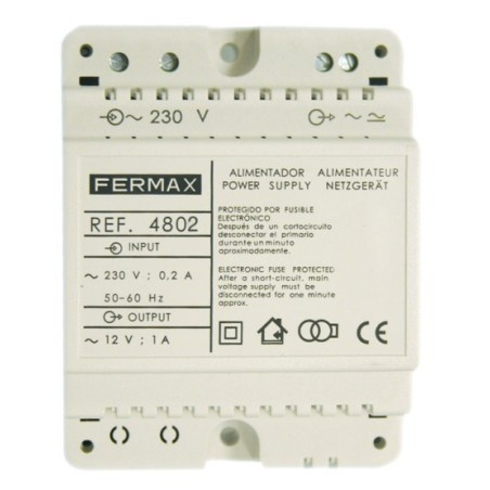 Alimentador DIN4 230Vac 12Vac 1A Fermax 4802