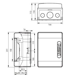 Caja automaticos superficie estanca 4 elementos Ide CDN4PT