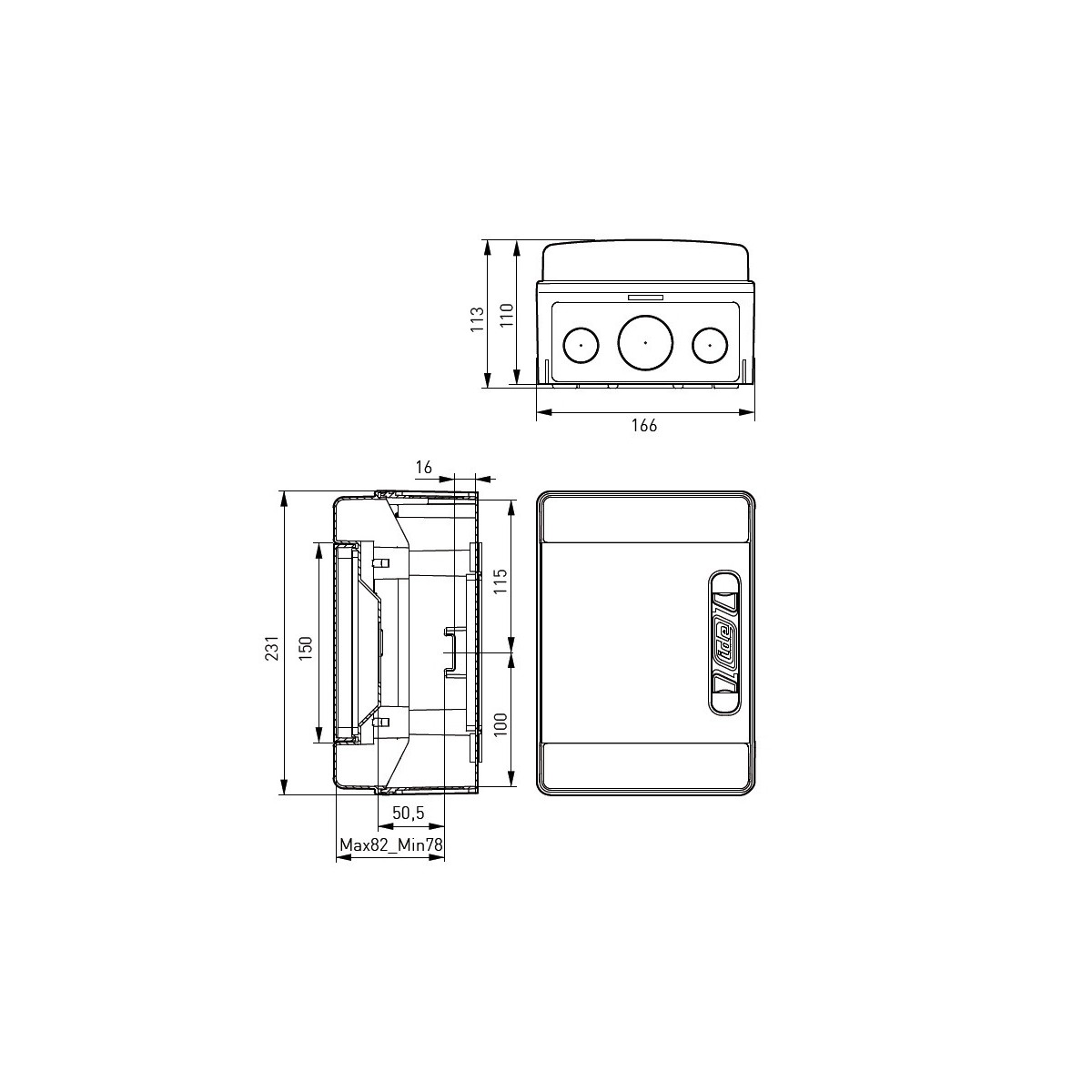 Caja automaticos superficie estanca 4 elementos Ide CDN4PT