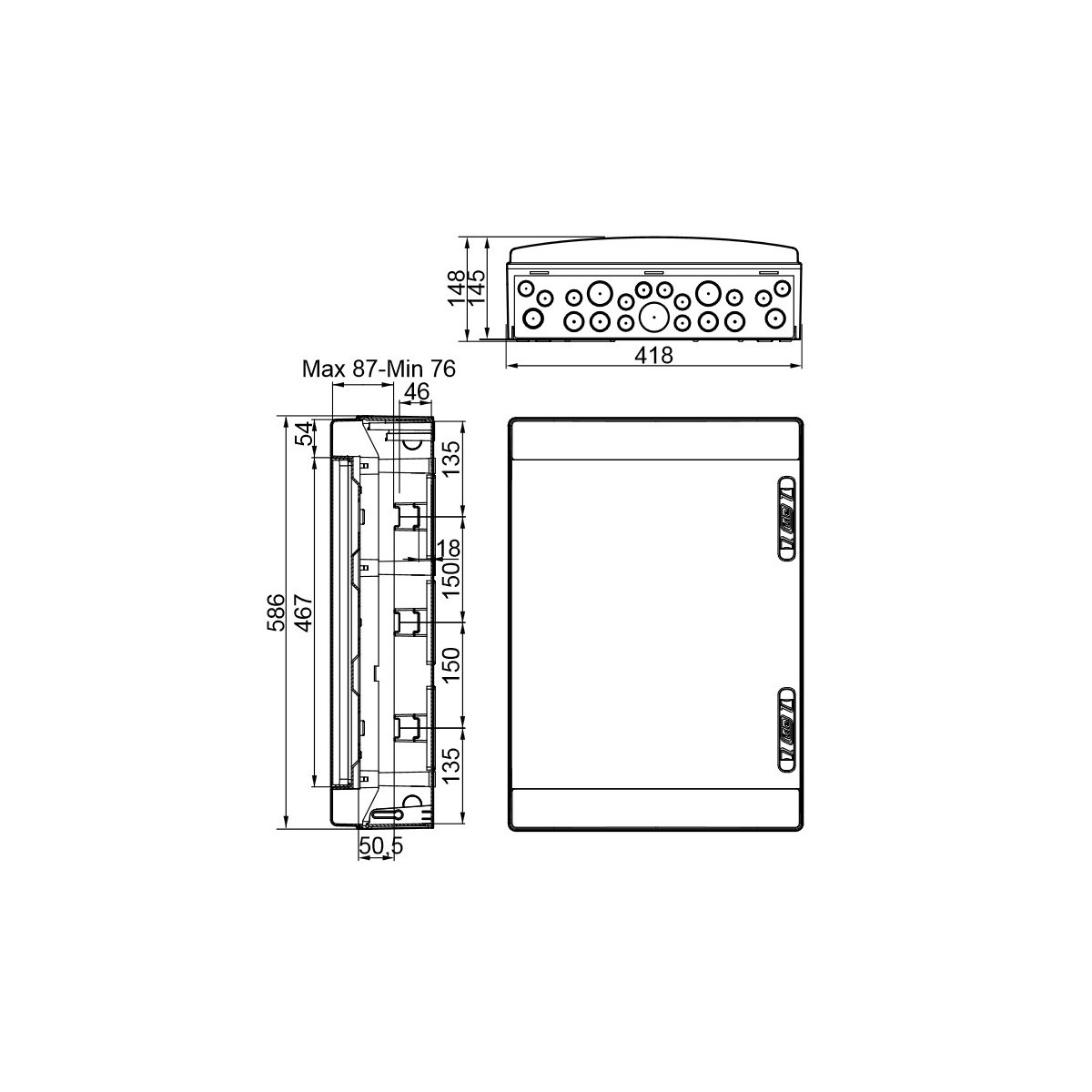 Caja automaticos superficie estanca 54 elementos Ide CDN54PT