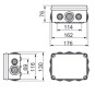 Caja de registro estanca 162x116x76mm