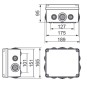 Caja de registro estanca 175x151x95mm