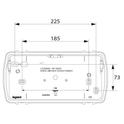 Caja estanca para luces emergencia URA21new y URA21Led Legrand 661616