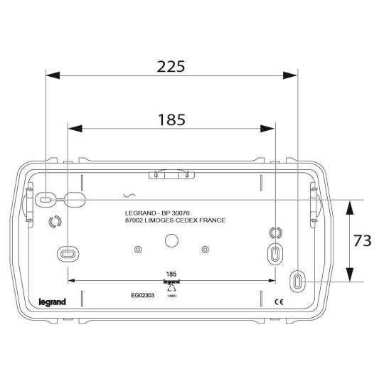 Caja estanca para luces emergencia URA21new y URA21Led Legrand 661616