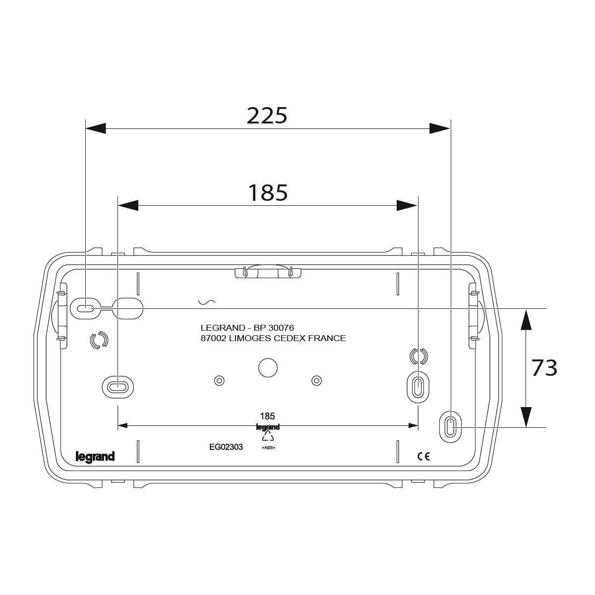 Caja estanca para luces emergencia URA21new y URA21Led Legrand 661616