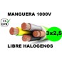 Manguera 1000v 3x2.5mm2 flexible libre halogenos RZ1-K AS 0.6/1KV CE CPR