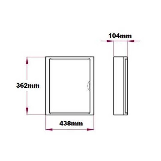 Caja automaticos superficie 28 elementos puerta opaca Solera 5281