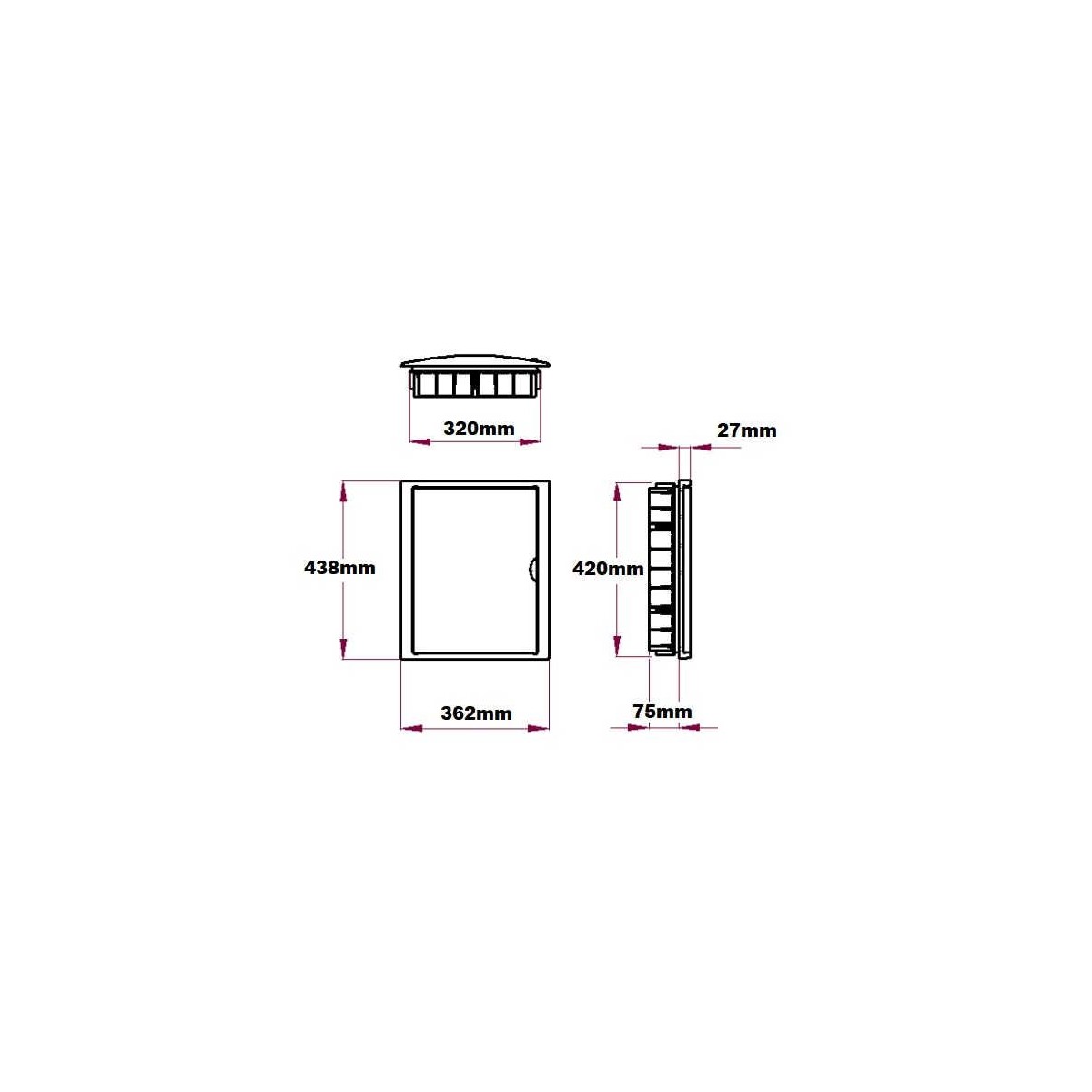 Caja automaticos empotrar 28 elementos puerta opaca Solera 5250