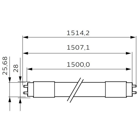 10 Tubos Led 1500mm 6500K Blanco Frio T8 G13 Philips CorePro LEDtube 20W/865