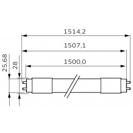 10 Tubos Led 1500mm 4000K Blanco Neutro T8 G13 Philips CorePro LEDtube 20W/840
