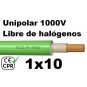 Cable 1000V 1x10mm2 flexible libre halogenos RZ1-K AS 0.6/1KV CE CPR Al Corte