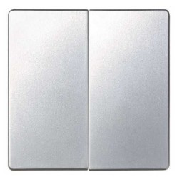 Tecla grupo 2 interruptores conmutadores pulsadores aluminio Serie 82 Simon 82026-33