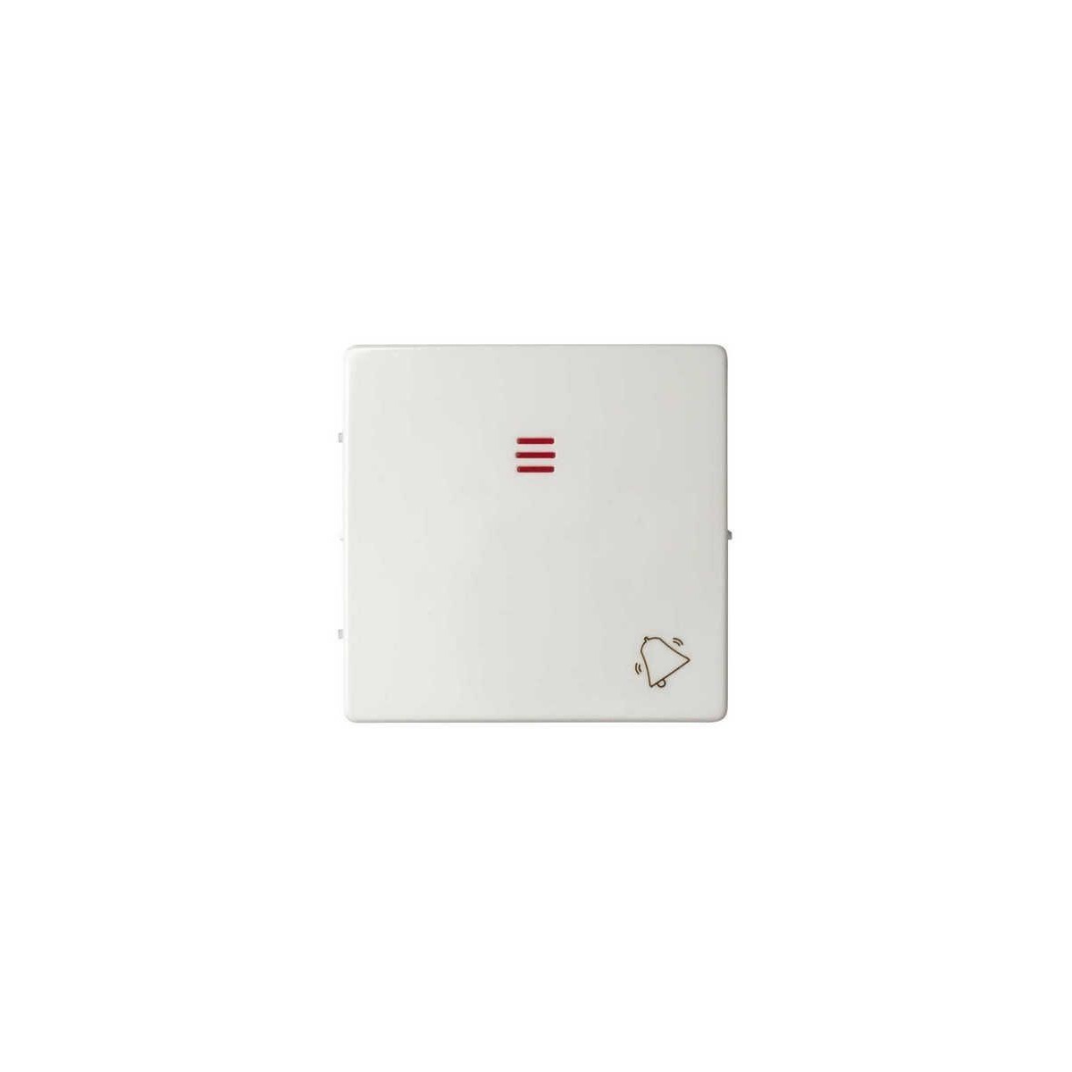 Tecla pulsador timbre simbolo campana con visor ancha blanca Serie 82 Simon 82015-30