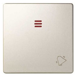 Tecla pulsador timbre simbolo campana con visor ancha cava Serie 82 Simon 82015-34
