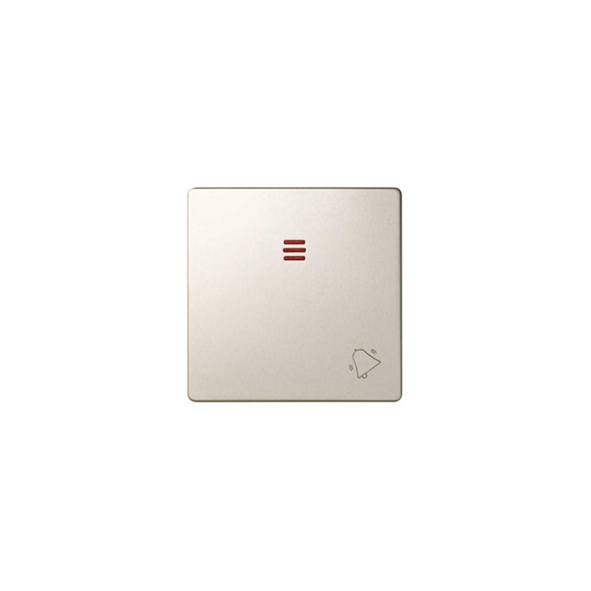 Tecla pulsador timbre simbolo campana con visor ancha cava Serie 82 Simon 82015-34