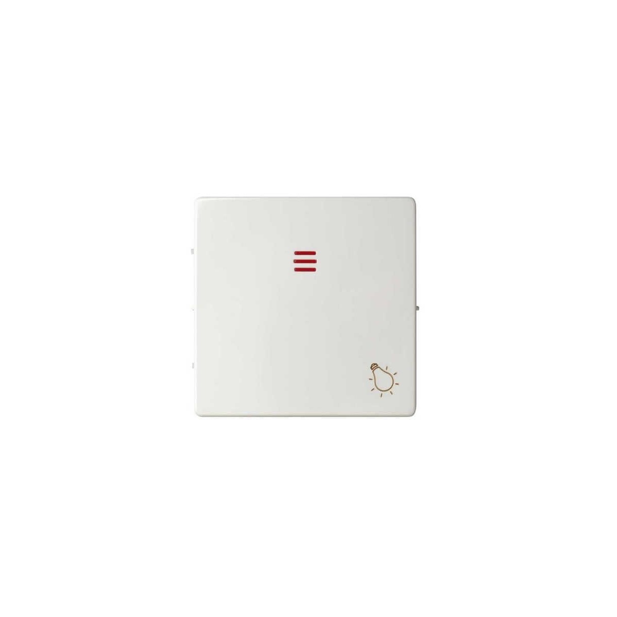 Tecla pulsador luz simbolo luz con visor ancha blanca Serie 82 Simon 82016-30