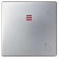 Tecla pulsador luz simbolo luz con visor ancha aluminio Serie 82 Simon 82016-33