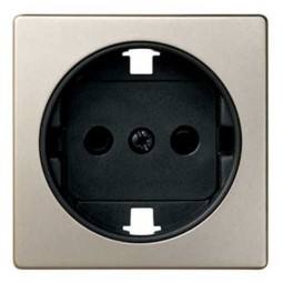 Tapa enchufe schuko TT seguridad cava+grafito Serie 82 Simon 82041-34