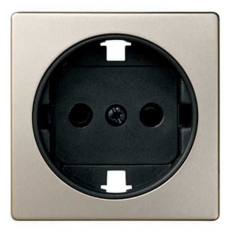 Tapa enchufe schuko TT seguridad cava+grafito Serie 82 Simon 82041-34