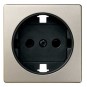 Tapa enchufe schuko TT seguridad cava+grafito Serie 82 Simon 82041-34