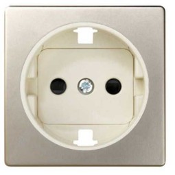 Tapa enchufe schuko TT seguridad cava+marfil Serie 82 Simon 82041-64