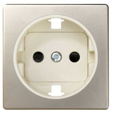 Tapa enchufe schuko TT seguridad cava+marfil Serie 82 Simon 82041-64