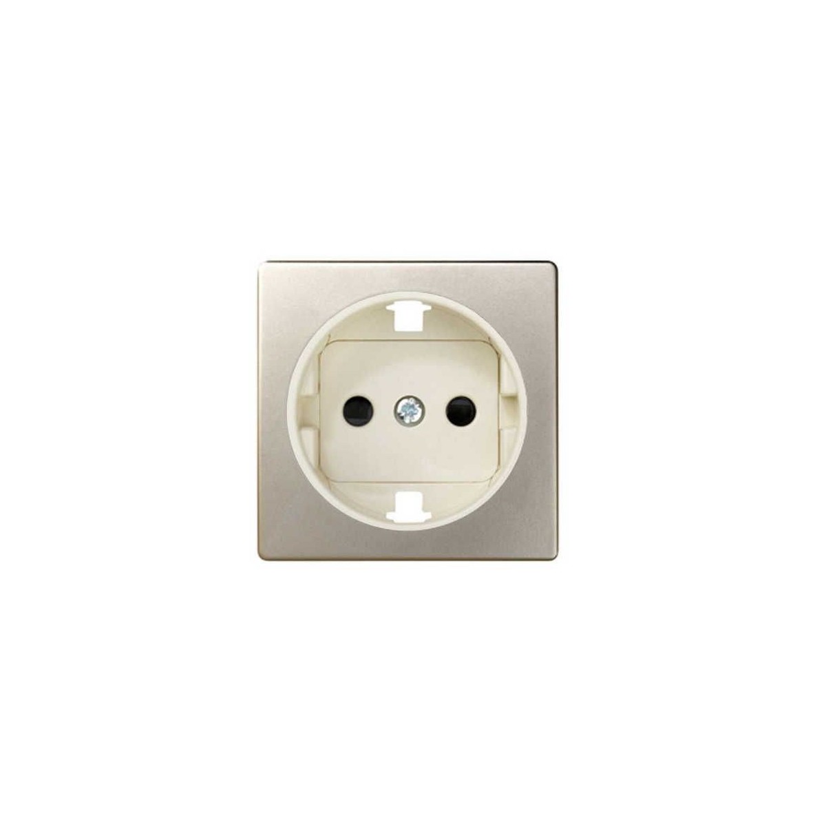 Tapa enchufe schuko TT seguridad cava+marfil Serie 82 Simon 82041-64