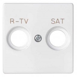 Tapa toma R-TV SAT ancha blanca Serie 82 Simon 82097-30
