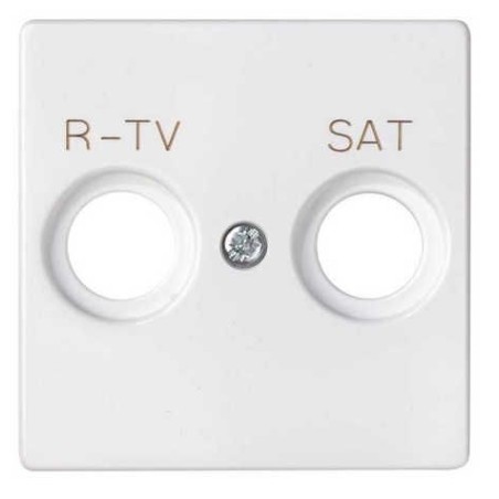 Tapa toma R-TV SAT ancha blanca Serie 82 Simon 82097-30