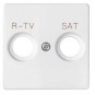 Tapa toma R-TV SAT ancha blanca Serie 82 Simon 82097-30