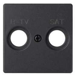 Tapa toma R-TV SAT ancha grafito Serie 82 Simon 82097-38