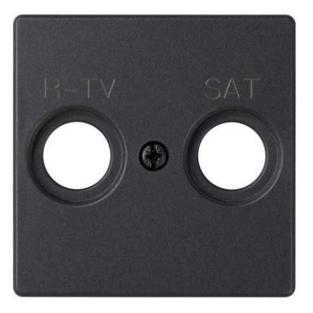 Tapa toma R-TV SAT ancha grafito Serie 82 Simon 82097-38