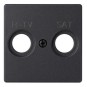 Tapa toma R-TV SAT ancha grafito Serie 82 Simon 82097-38
