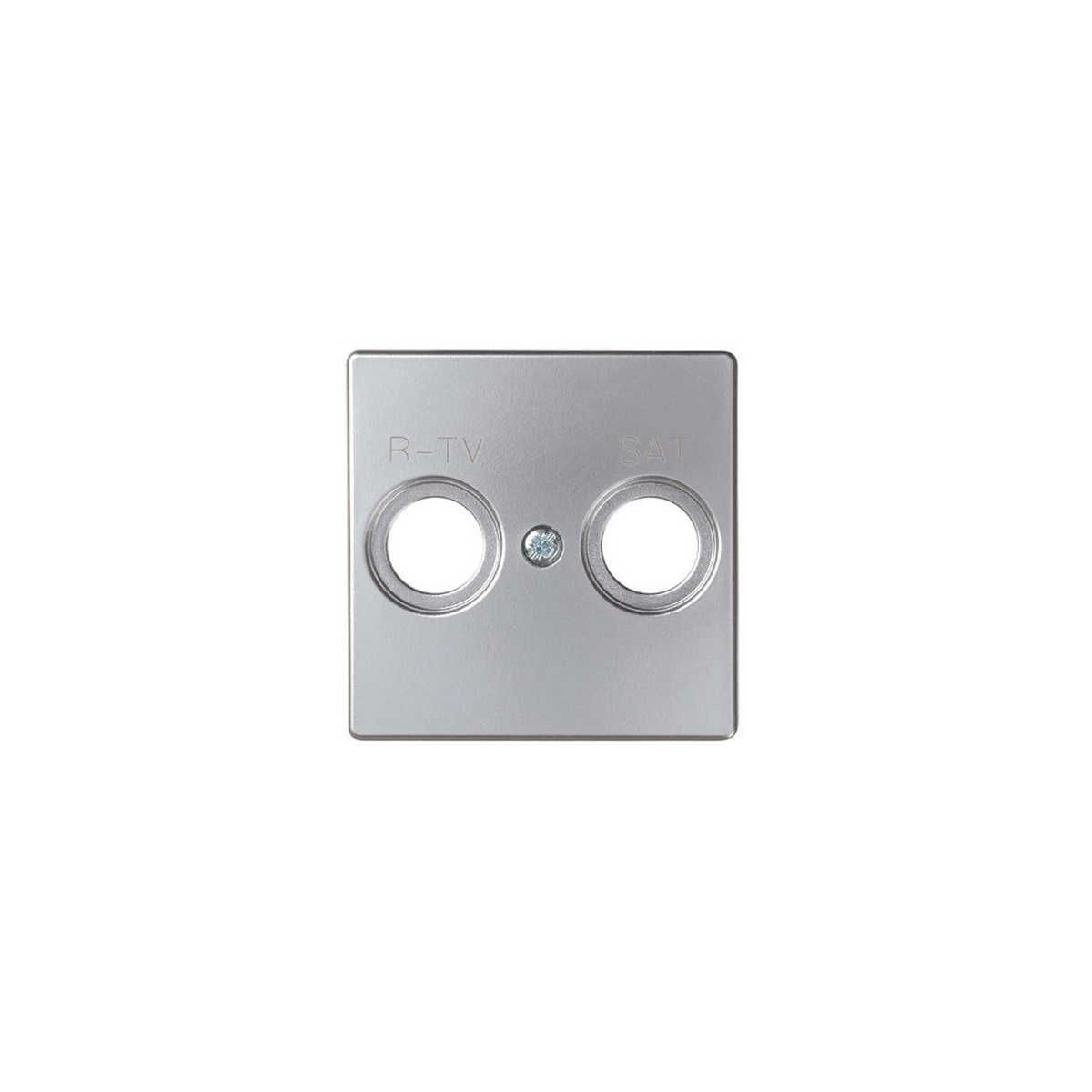 Tapa toma R-TV SAT ancha aluminio Serie 82 Simon 82097-33