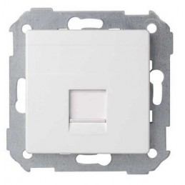 Tecla para 1 conector AMP ancha blanca Serie 82 Simon 82005-30