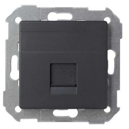 Tecla para 1 conector AMP ancha grafito Serie 82 Simon 82005-38