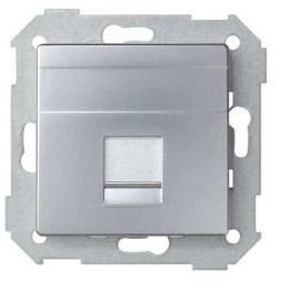 Tecla para 1 conector AMP ancha aluminio Serie 82 Simon 82005-33