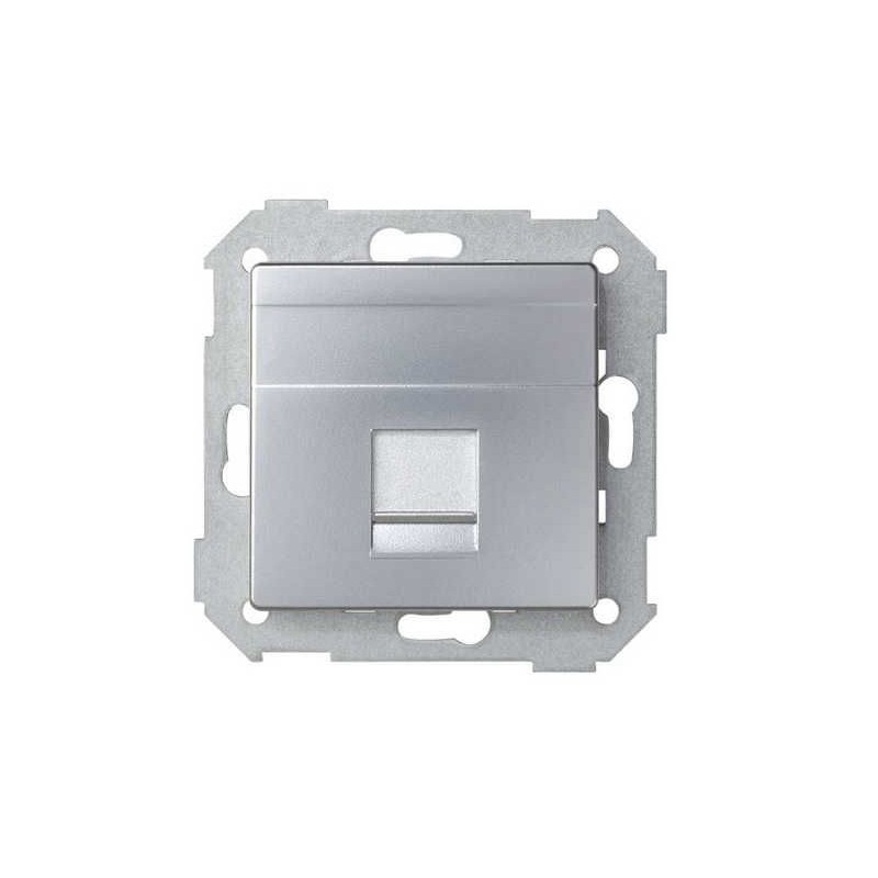 Tecla para 1 conector AMP ancha aluminio Serie 82 Simon 82005-33