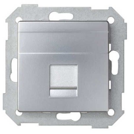 Tecla para 1 conector AMP ancha aluminio Serie 82 Simon 82005-33